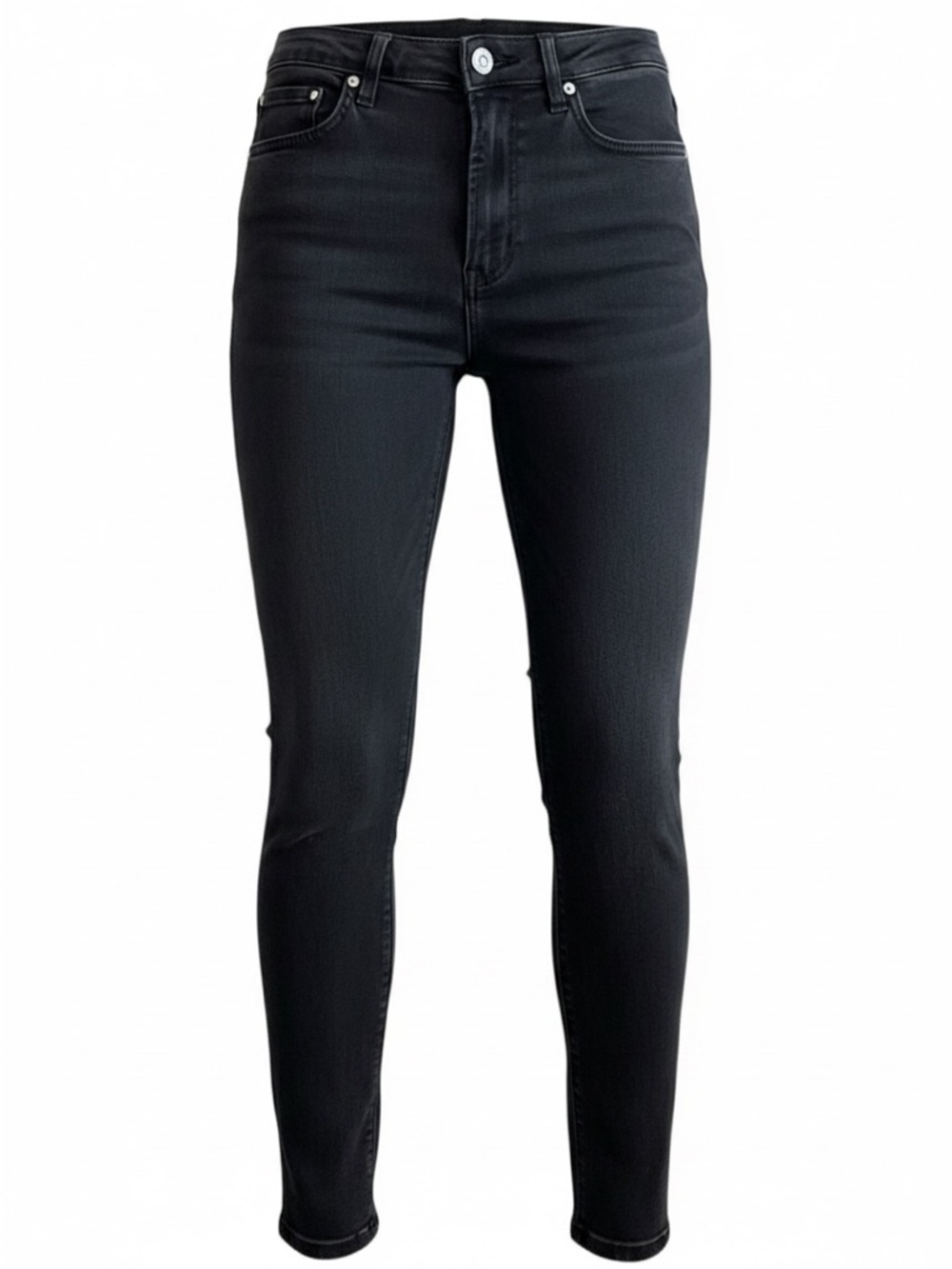 High-Rise Skinny Jeans in Black size 26